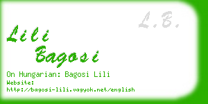 lili bagosi business card